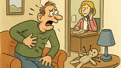 Vic: Mož panično pokliče ženo v službo