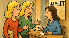 Vic: Dve blondinki kupujeta vstopnici v gledališču