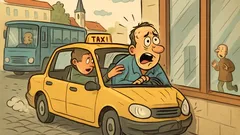 Vic: Potnik potreplja taksista po rami